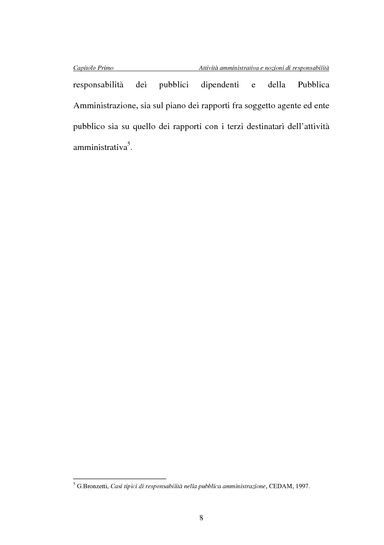 Anteprima della tesi: La responsabilità della Pubblica Amministrazione, dei dipendenti pubblici e la copertura assicurativa nella Sanità, Pagina 8