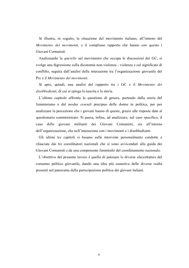 Anteprima della tesi: I giovani e la politica. I/le Giovani Comunisti/e tra movimento e disobbedienza, Pagina 3