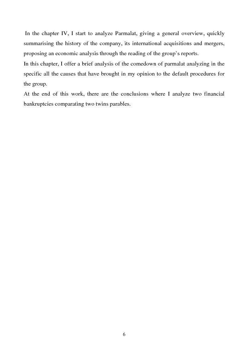 Anteprima della tesi: Enron and Parmalat two twins parables, Pagina 3