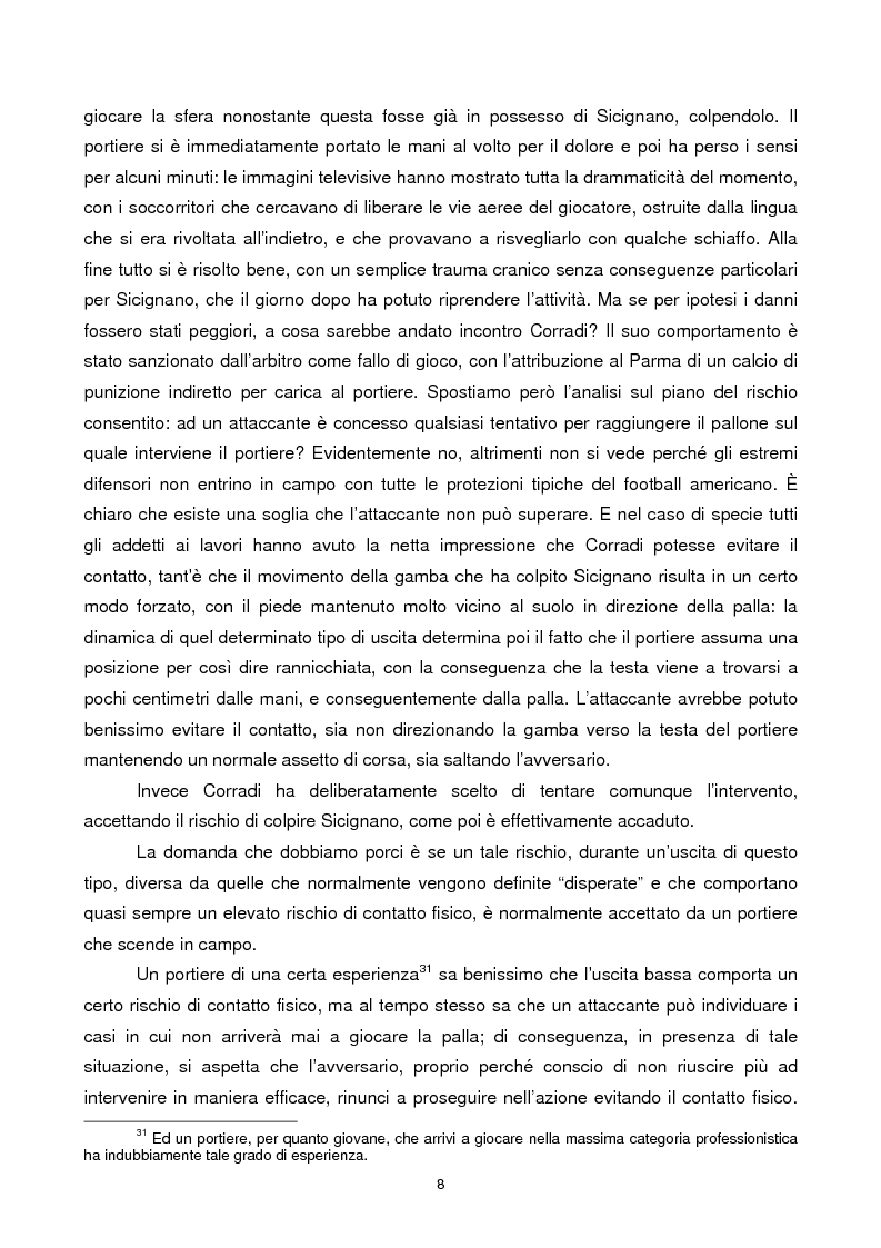 Anteprima della tesi: Violenza sportiva e diritto penale, Pagina 8