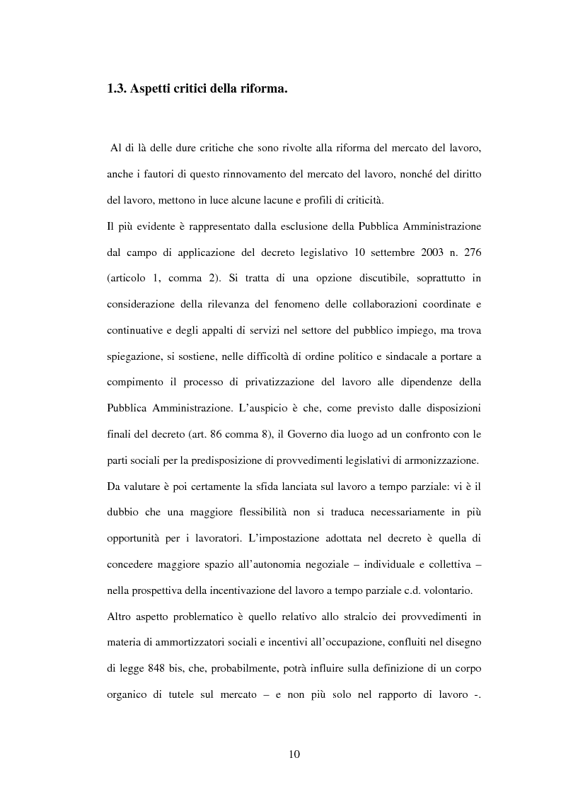 Anteprima della tesi: Mercato del lavoro e tutela del prestatore, Pagina 12