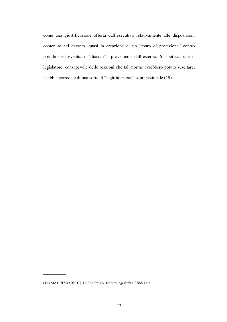 Anteprima della tesi: Mercato del lavoro e tutela del prestatore, Pagina 15