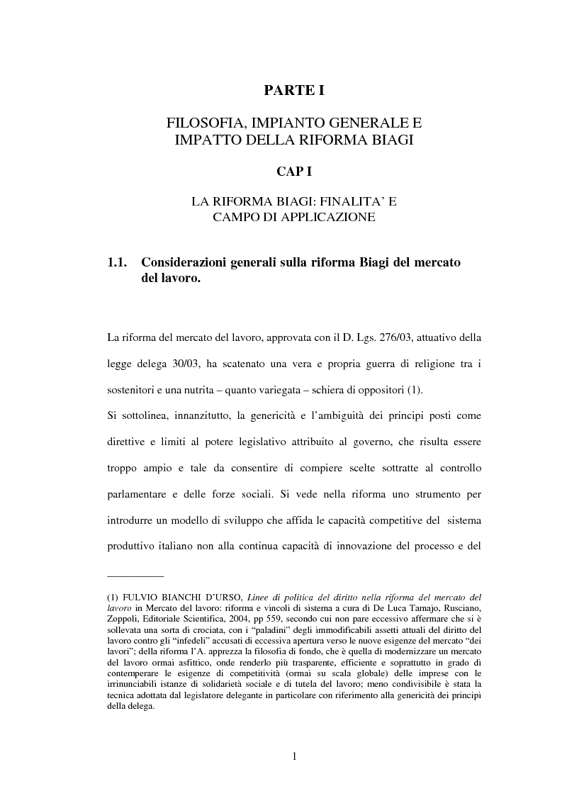 Anteprima della tesi: Mercato del lavoro e tutela del prestatore, Pagina 3