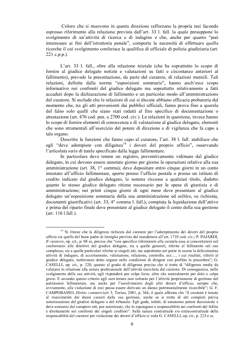 Anteprima della tesi: Il curatore fallimentare e la revocatoria delle rimesse in conto corrente, Pagina 11
