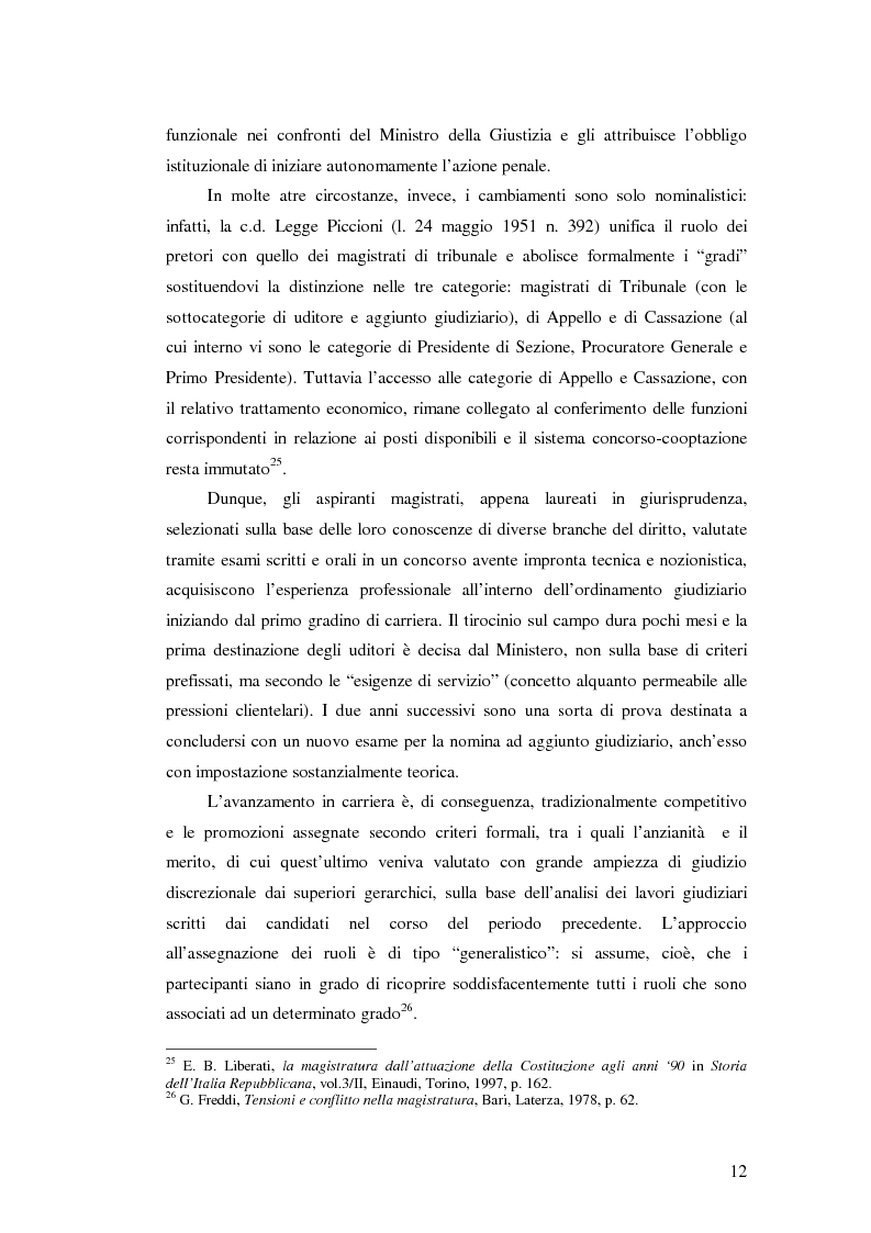 Anteprima della tesi: La valutazione della professionalità del magistrato, Pagina 12