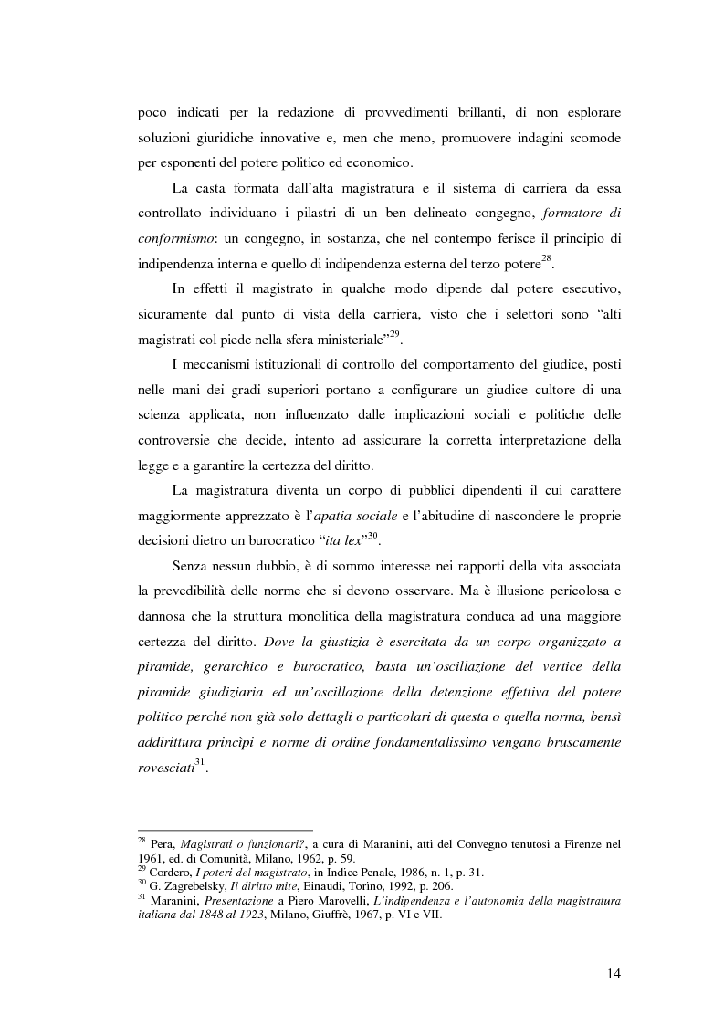 Anteprima della tesi: La valutazione della professionalità del magistrato, Pagina 14