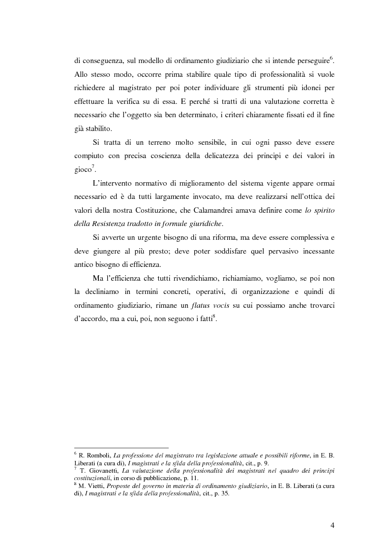 Anteprima della tesi: La valutazione della professionalità del magistrato, Pagina 4