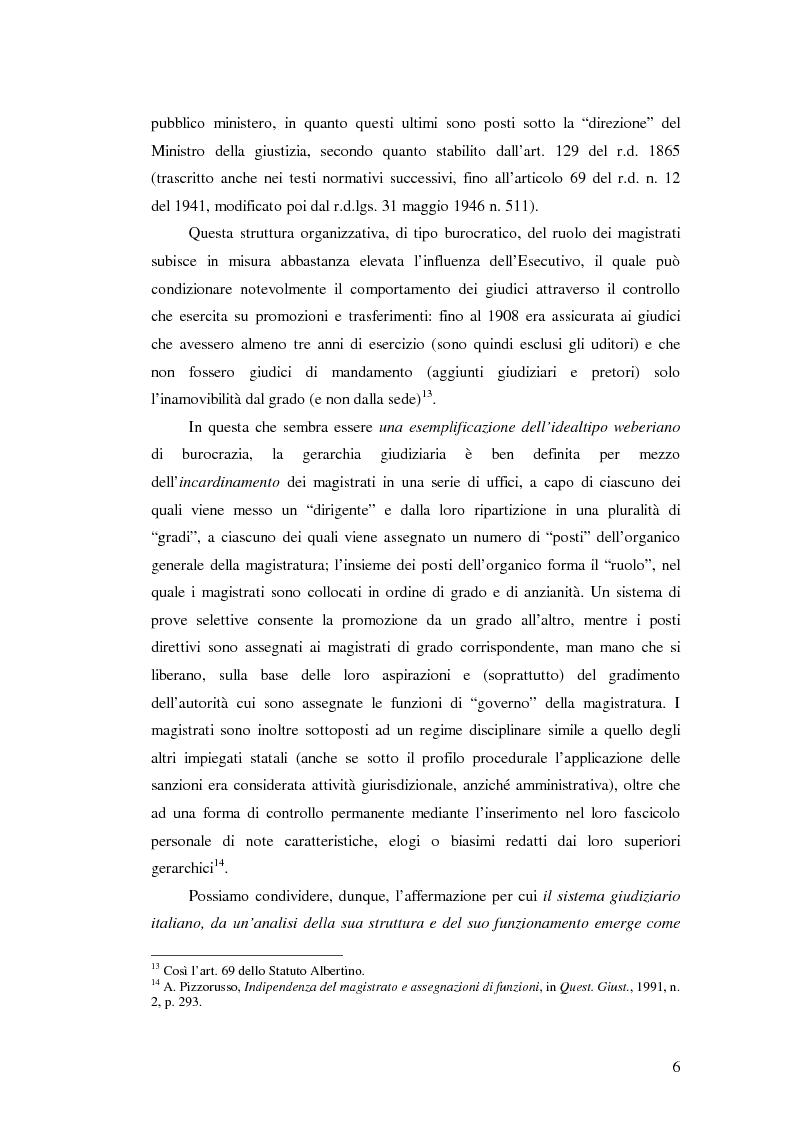 Anteprima della tesi: La valutazione della professionalità del magistrato, Pagina 6