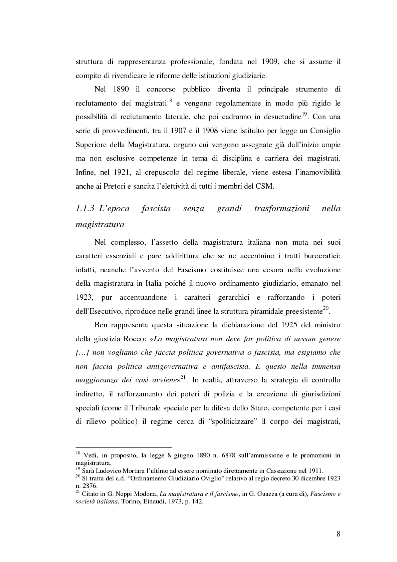 Anteprima della tesi: La valutazione della professionalità del magistrato, Pagina 8