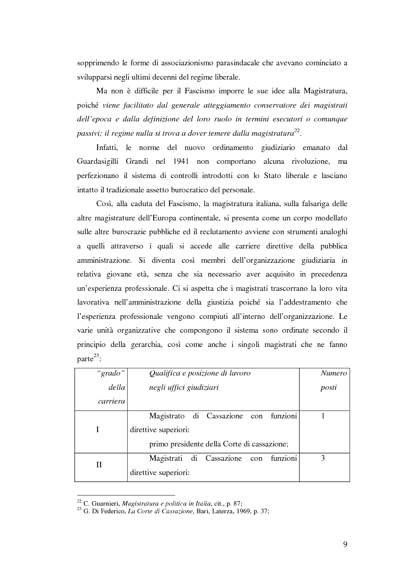 Anteprima della tesi: La valutazione della professionalità del magistrato, Pagina 9