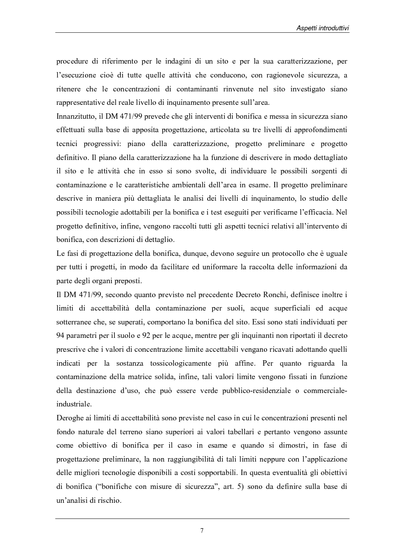 Anteprima della tesi: Analisi dei costi di bonifica dei suoli. Studio sui casi della Provincia di Milano, Pagina 7