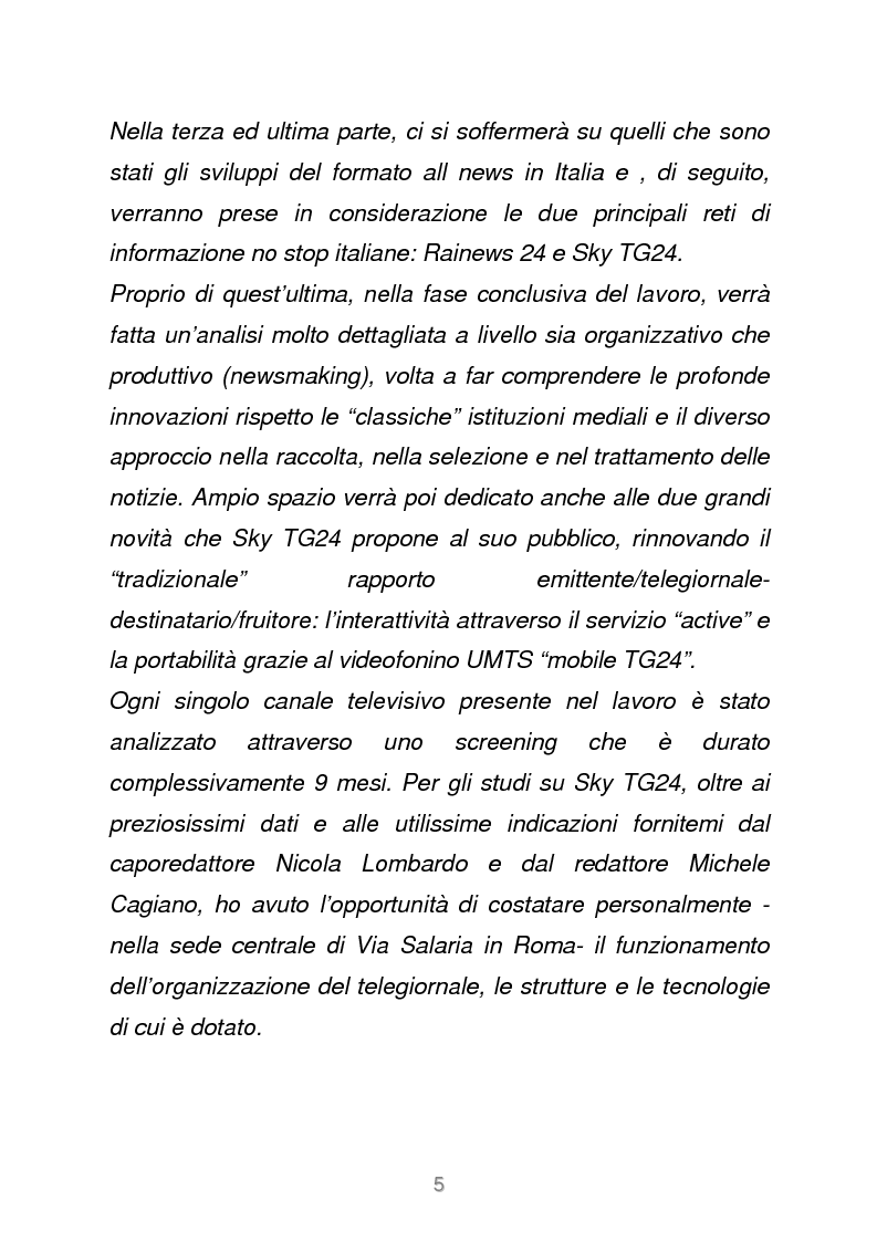 Anteprima della tesi: Le reti televisive all news - un nuovo modello per l'informazione italiana. Il caso Sky TG24, Pagina 2
