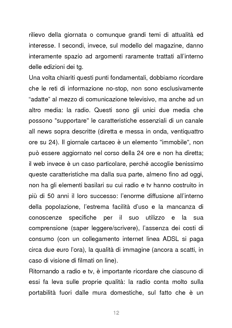 Anteprima della tesi: Le reti televisive all news - un nuovo modello per l'informazione italiana. Il caso Sky TG24, Pagina 9