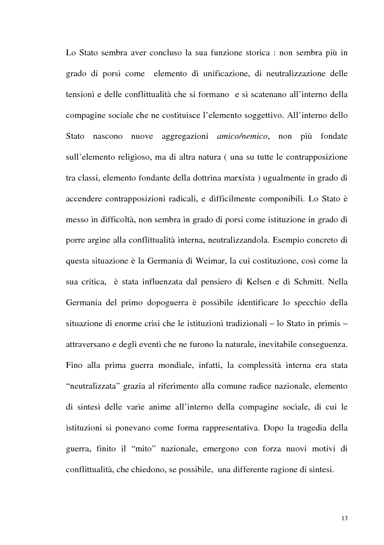 Anteprima della tesi: Schmitt e Kelsen: un problema della letteratura filosofico giuridica, Pagina 12