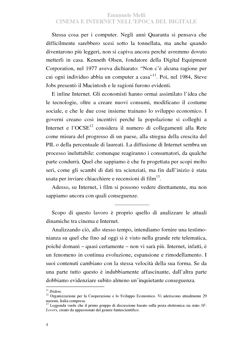 Anteprima della tesi: Cinema e Internet nell'epoca del digitale, Pagina 4