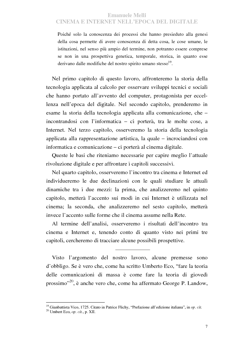 Anteprima della tesi: Cinema e Internet nell'epoca del digitale, Pagina 7