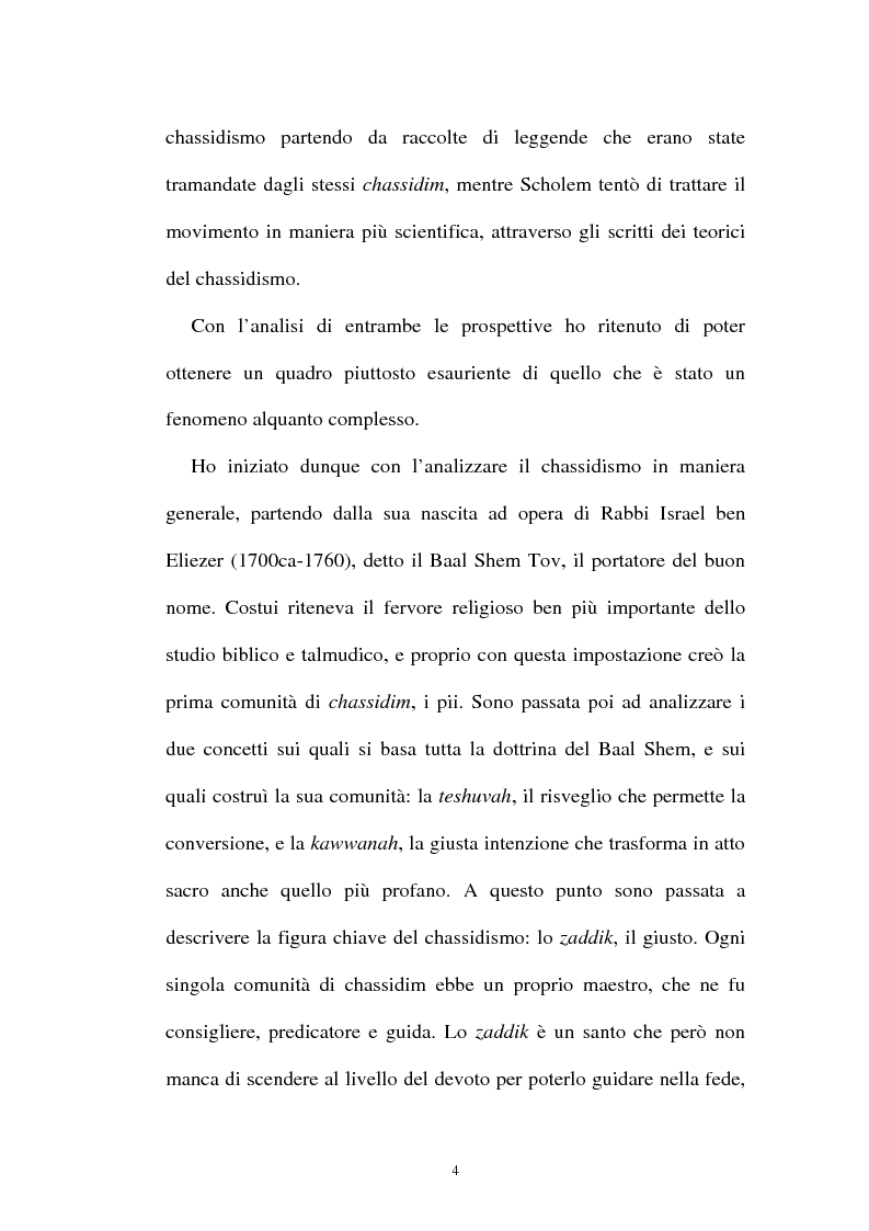 Anteprima della tesi: Prospettive sul chassidismo: le interpretazioni di Martin Buber e di Gershom Scholem, Pagina 2