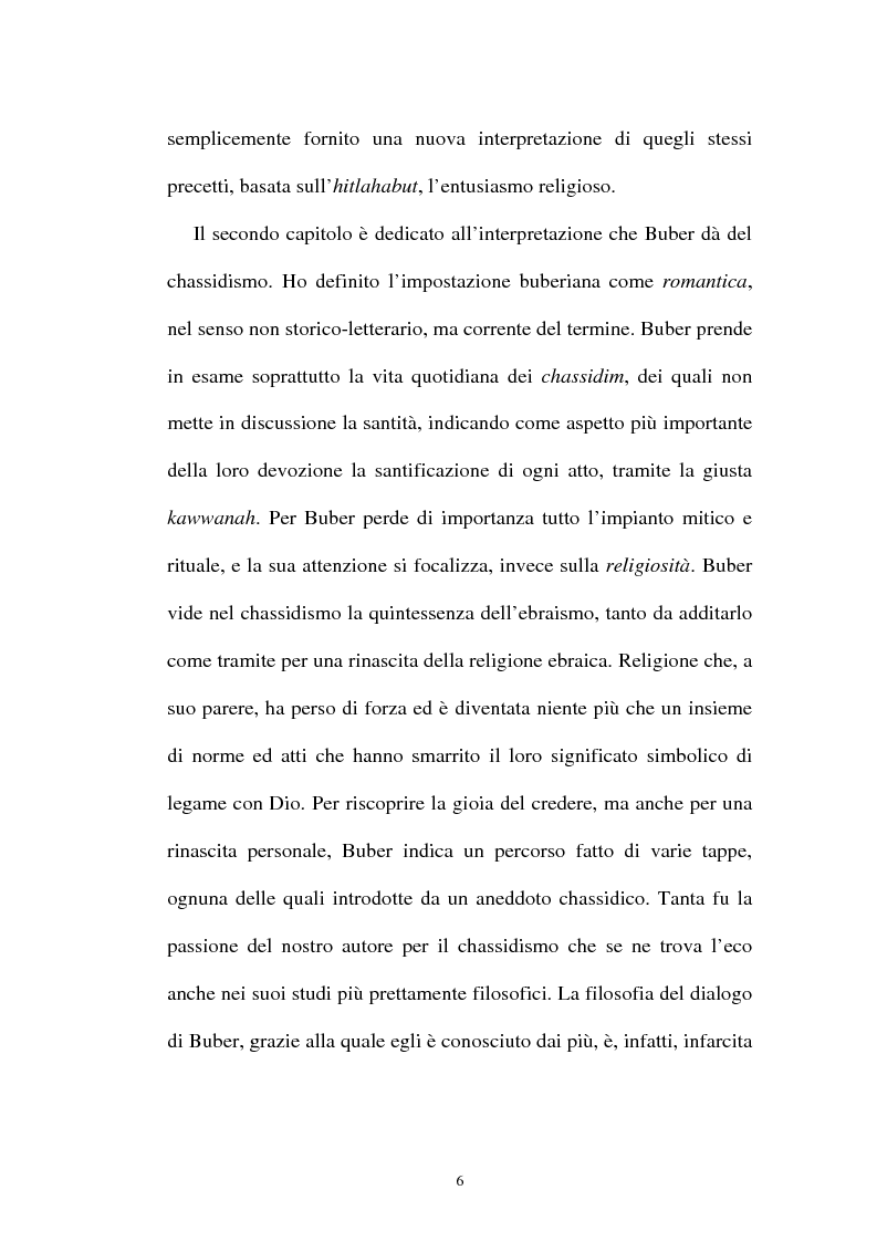 Anteprima della tesi: Prospettive sul chassidismo: le interpretazioni di Martin Buber e di Gershom Scholem, Pagina 4