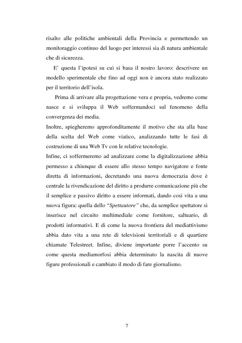 Anteprima della tesi: Progetto di web tv: controllo, sviluppo e promozione di un'area da proteggere, Pagina 4