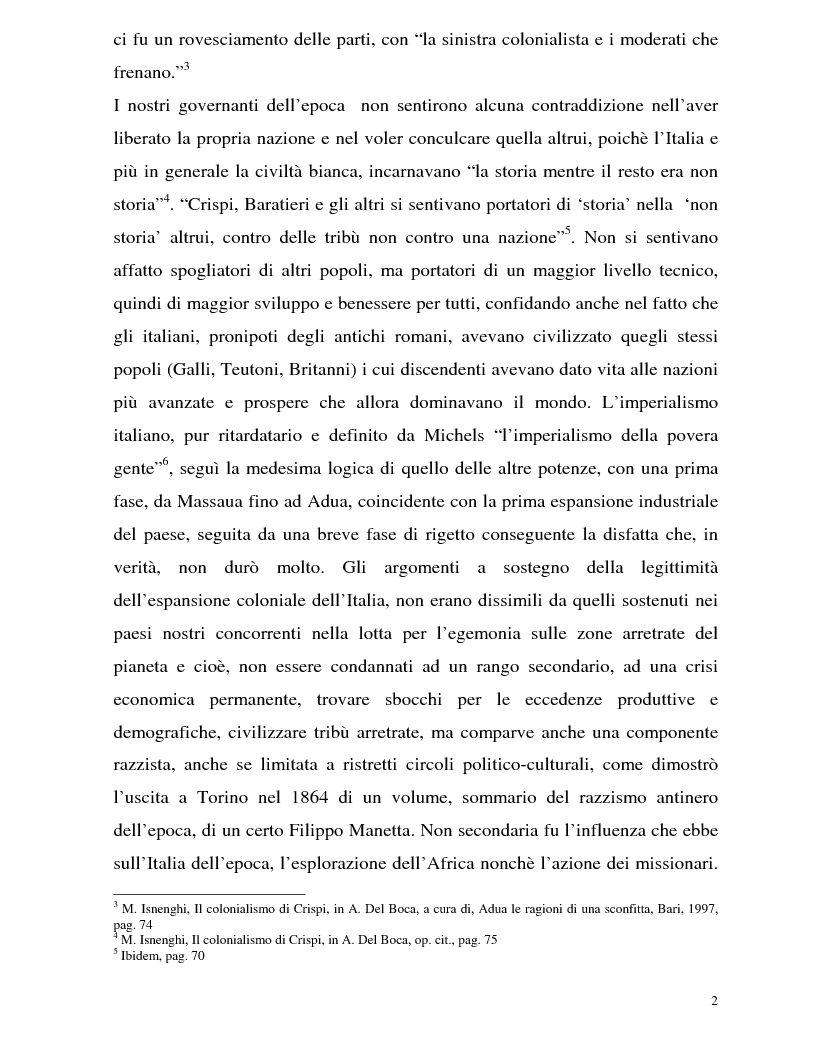 Anteprima della tesi: La Battaglia di Adua ed i riflessi internazionali, Pagina 4