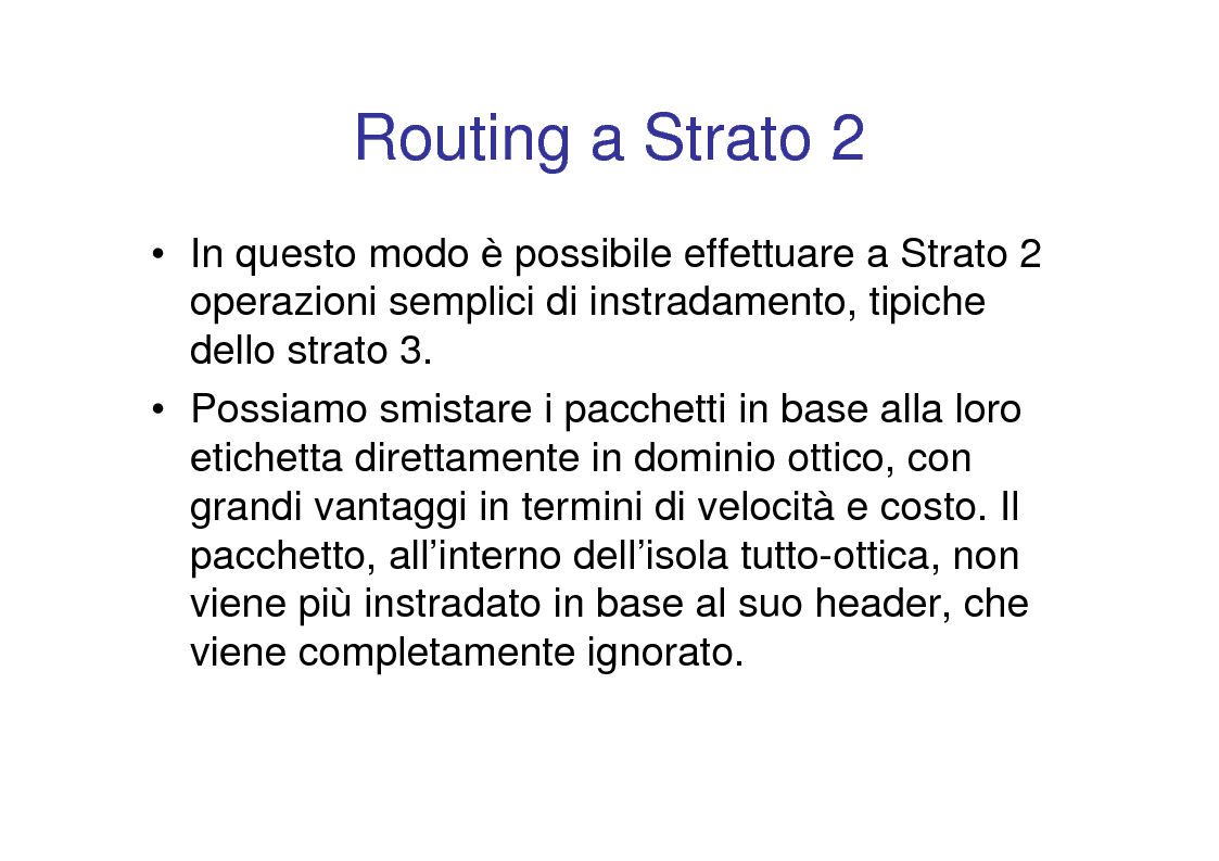 Anteprima della tesi: Utilizzo delle tecniche GMPLS per il trasporto di IP su DWDM, Pagina 5