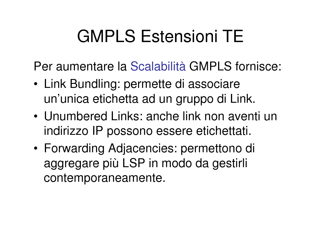 Anteprima della tesi: Utilizzo delle tecniche GMPLS per il trasporto di IP su DWDM, Pagina 7