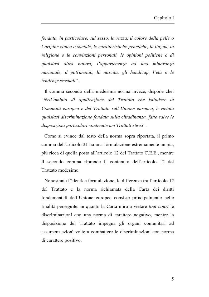 Anteprima della tesi: Il principio di non discriminazione nel diritto tributario secondo la giurisprudenza della Corte di giustizia C.E.E., Pagina 8