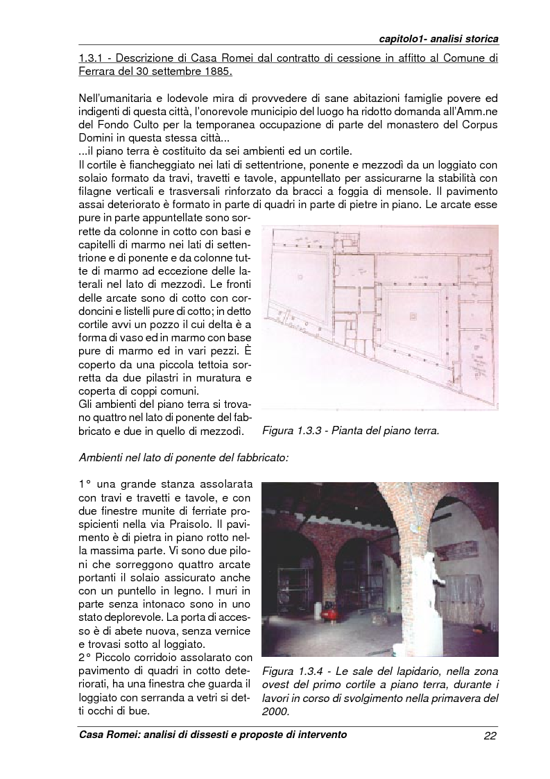 Anteprima della tesi: Casa Romei: analisi di dissesti e proposte di intervento, Pagina 11