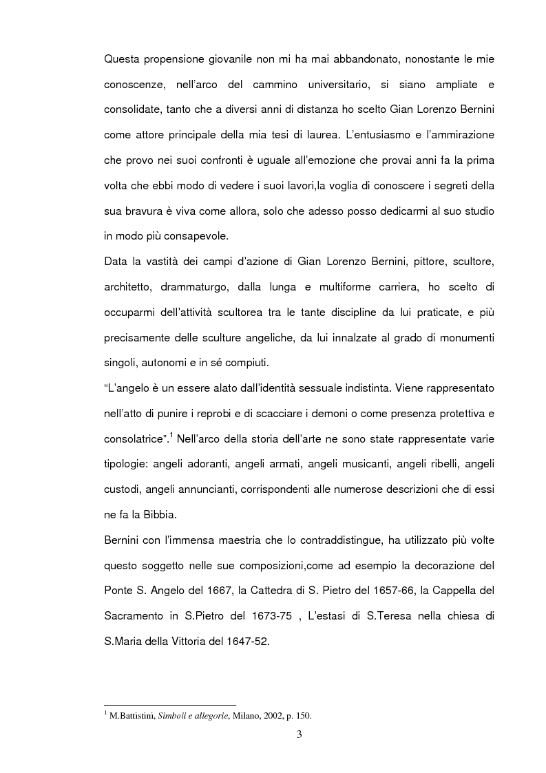Anteprima della tesi: Angeli e Arcangeli di Gian Lorenzo Bernini, Pagina 2