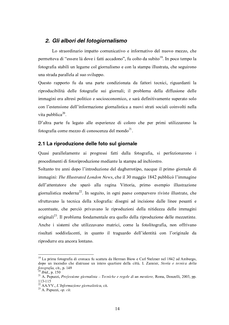 Anteprima della tesi: La foto come notizia - Storia, successo, crisi e limiti del fotogiornalismo, Pagina 10