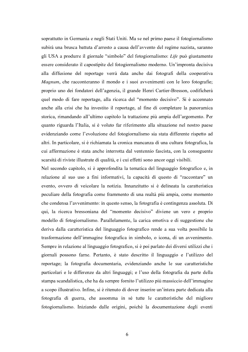 Anteprima della tesi: La foto come notizia - Storia, successo, crisi e limiti del fotogiornalismo, Pagina 2