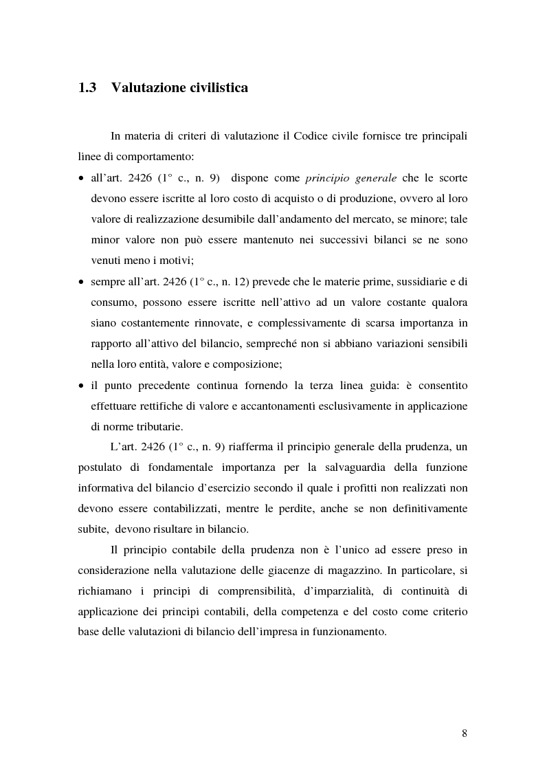 Anteprima della tesi: La valutazione delle rimanenze: principi contabili nazionali e internazionali, Pagina 11