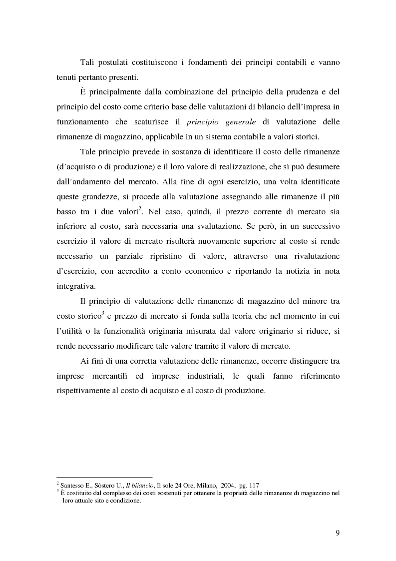 Anteprima della tesi: La valutazione delle rimanenze: principi contabili nazionali e internazionali, Pagina 12