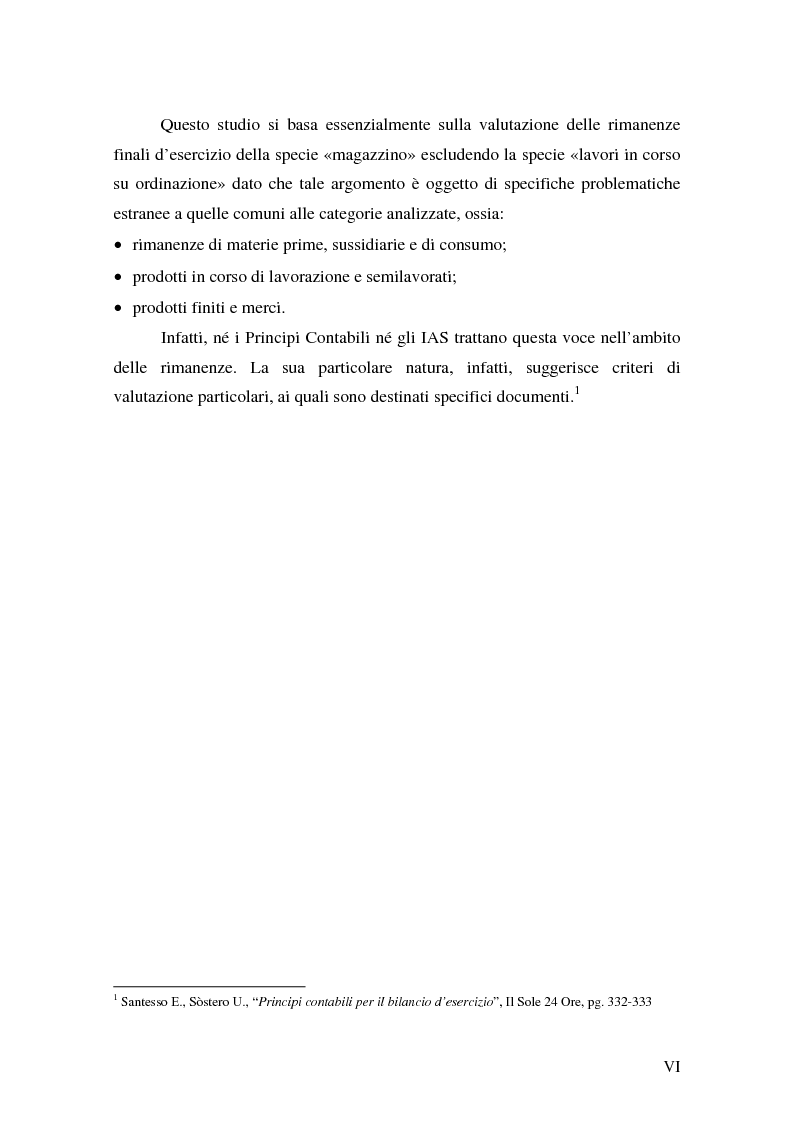 Anteprima della tesi: La valutazione delle rimanenze: principi contabili nazionali e internazionali, Pagina 3