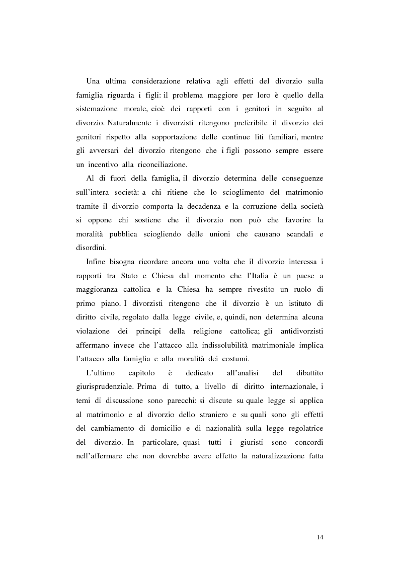 Anteprima della tesi: Il divorzio in Italia. I giuristi, la società e il dibattito politico nel XIX secolo, Pagina 11