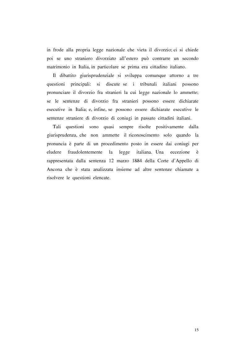Anteprima della tesi: Il divorzio in Italia. I giuristi, la società e il dibattito politico nel XIX secolo, Pagina 12