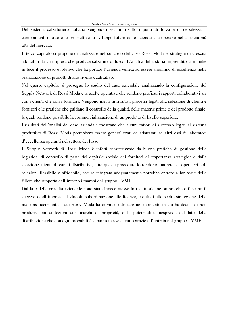 Anteprima della tesi: Crescere e creare valore nel settore del lusso: il caso Rossi Moda, Pagina 3