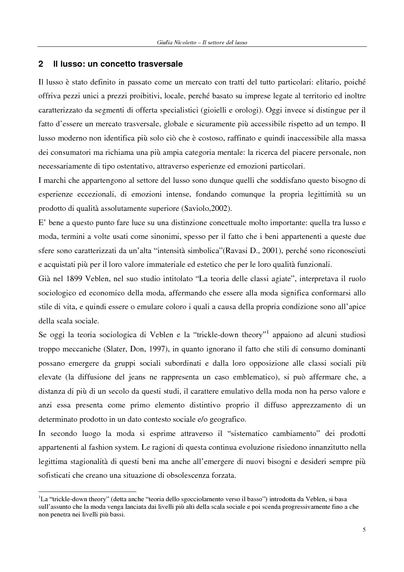 Anteprima della tesi: Crescere e creare valore nel settore del lusso: il caso Rossi Moda, Pagina 5