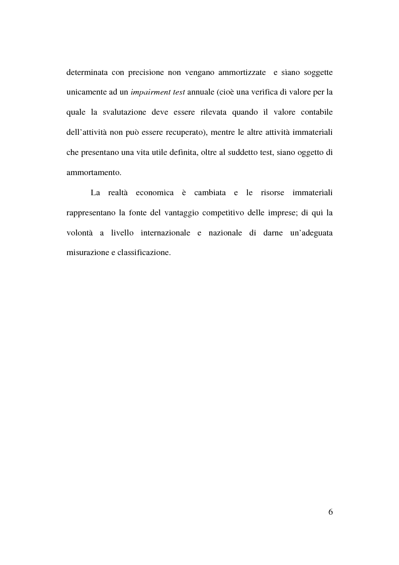 Anteprima della tesi: Il trattamento contabile dell'avviamento e delle immobilizzazioni immateriali, Pagina 4