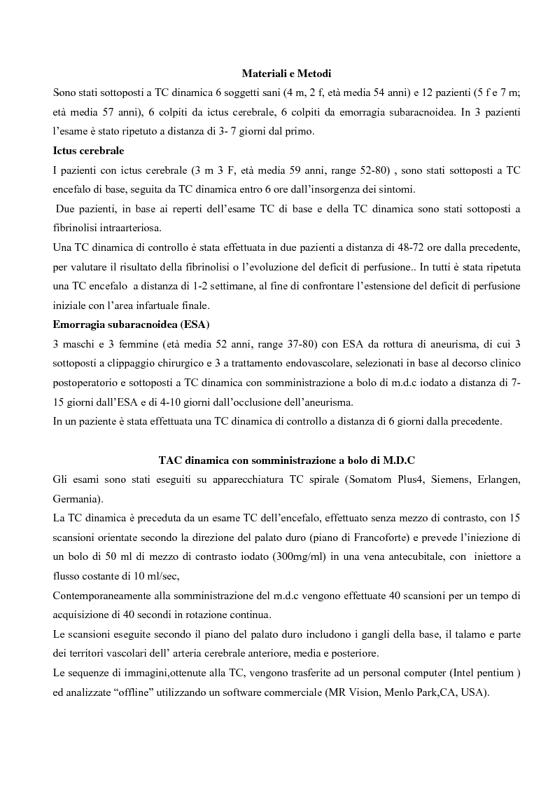 Anteprima della tesi: Studio della perfusione celebrale con TAC Dinamica: Aspetti tecnici ed applicazioni cliniche, Pagina 2