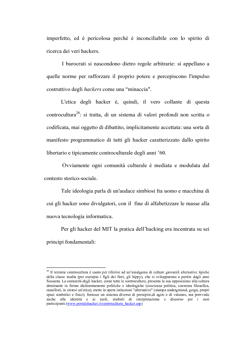 Anteprima della tesi: Le nuove forme di devianza nella società del benessere: il fenomeno dell'hacking, Pagina 11