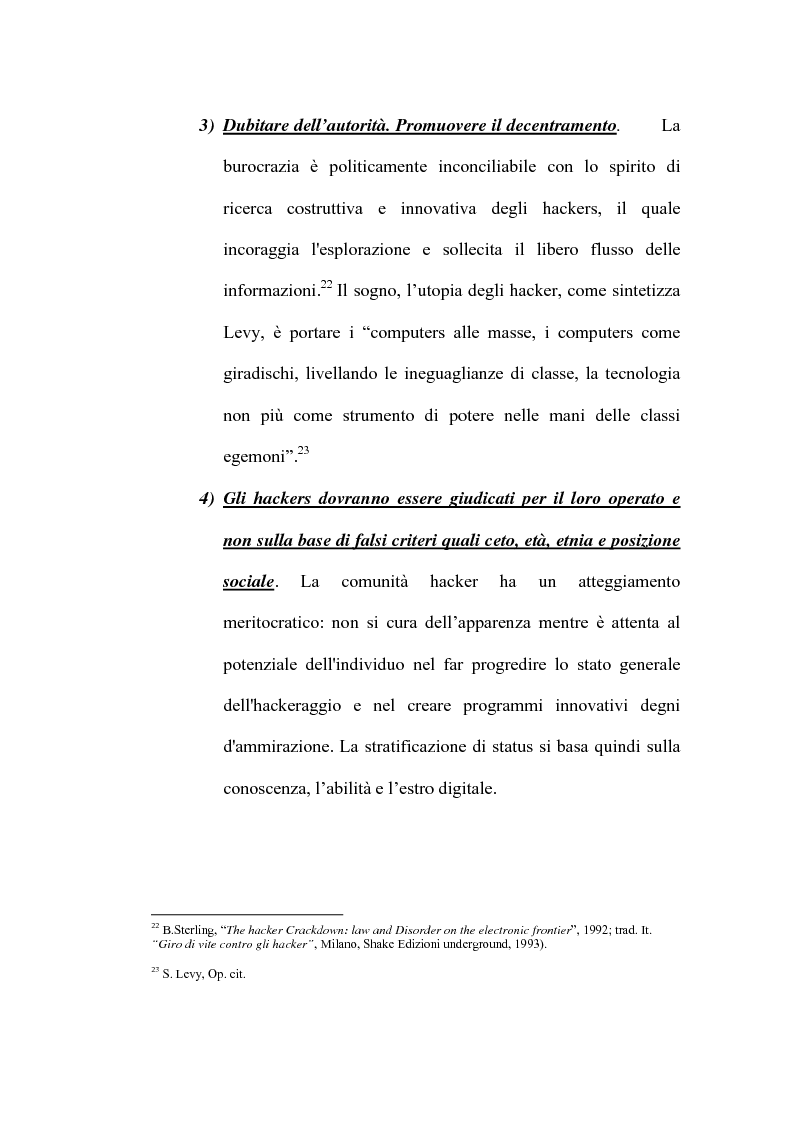 Anteprima della tesi: Le nuove forme di devianza nella società del benessere: il fenomeno dell'hacking, Pagina 13