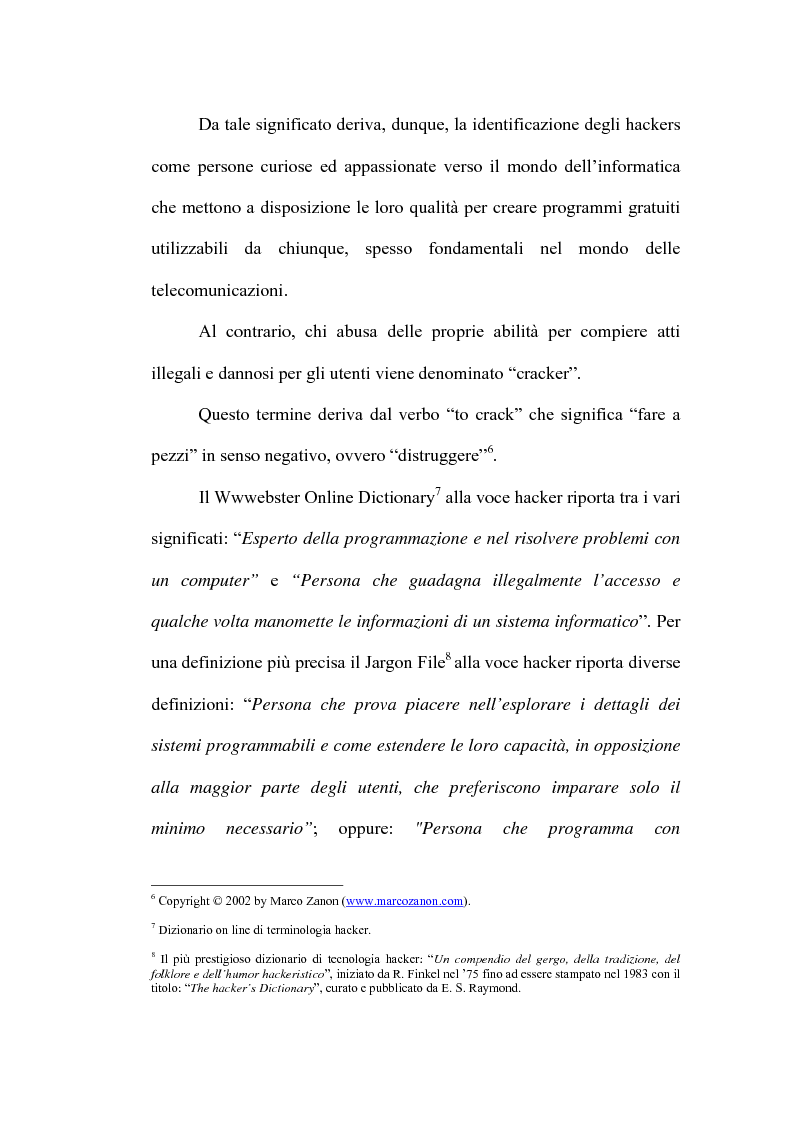 Anteprima della tesi: Le nuove forme di devianza nella società del benessere: il fenomeno dell'hacking, Pagina 3