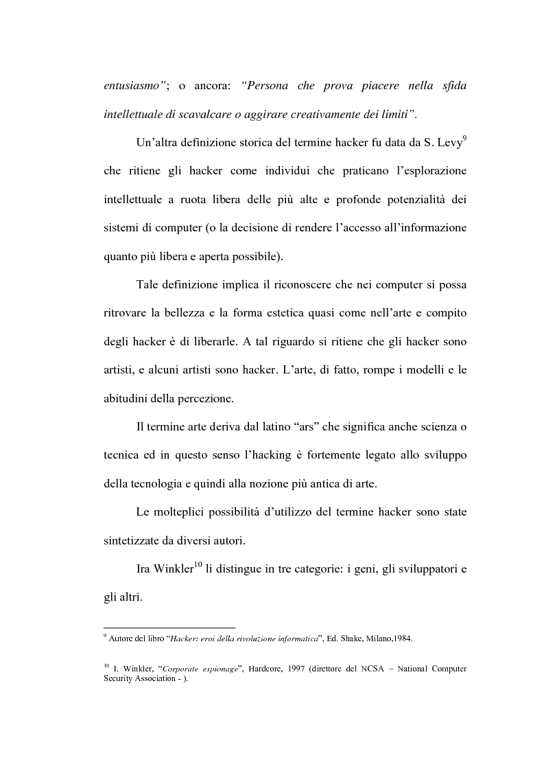 Anteprima della tesi: Le nuove forme di devianza nella società del benessere: il fenomeno dell'hacking, Pagina 4