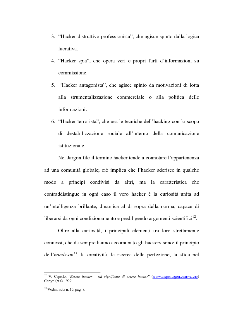 Anteprima della tesi: Le nuove forme di devianza nella società del benessere: il fenomeno dell'hacking, Pagina 6