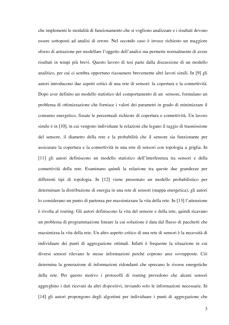Anteprima della tesi: Un modello markoviano per lo studio dell'evoluzione in transitorio di una rete di sensori, Pagina 3