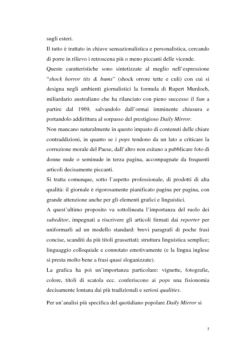 Anteprima della tesi: L'Occhio, un quotidiano "popular" all'italiana, Pagina 10