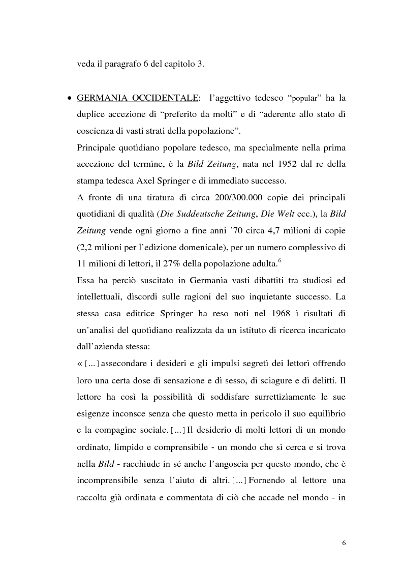 Anteprima della tesi: L'Occhio, un quotidiano "popular" all'italiana, Pagina 11