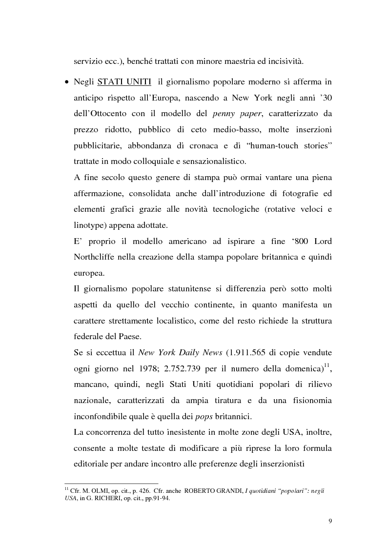 Anteprima della tesi: L'Occhio, un quotidiano "popular" all'italiana, Pagina 14