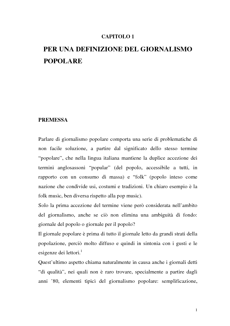 Anteprima della tesi: L'Occhio, un quotidiano "popular" all'italiana, Pagina 6